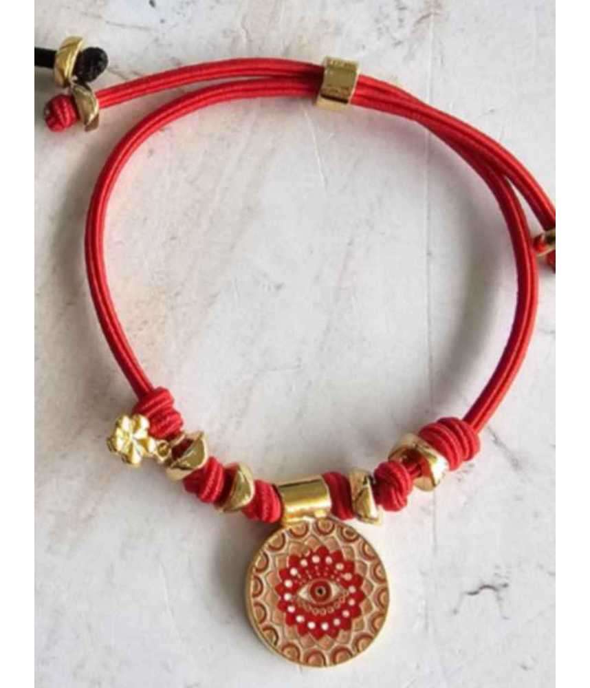 Pulsera Roja Medallón Ojo Turco