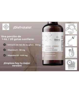 Jengibre con Vitamina C y D Nanotecnología - Libera