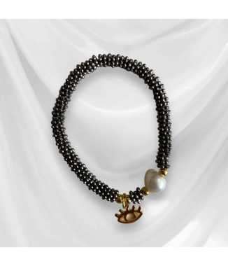 Pulsera Gris Ojo Turco