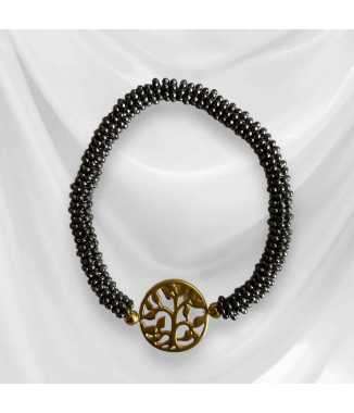 Pulsera Gris Obscuro Árbol de la Vida