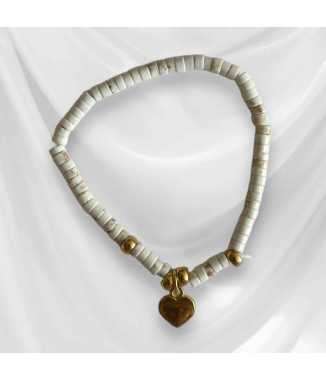 Pulsera Blanca Corazón