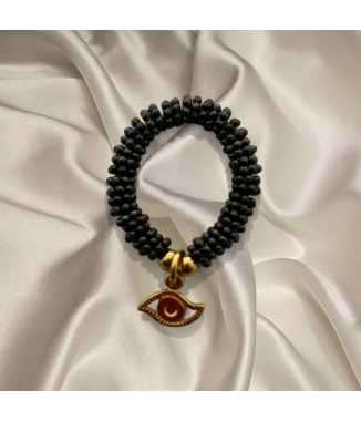 "Anillo Gris Obscuro con Ojo Turco"