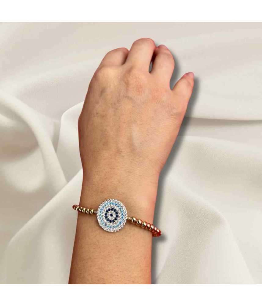 Pulsera Dorada Ojo Turco