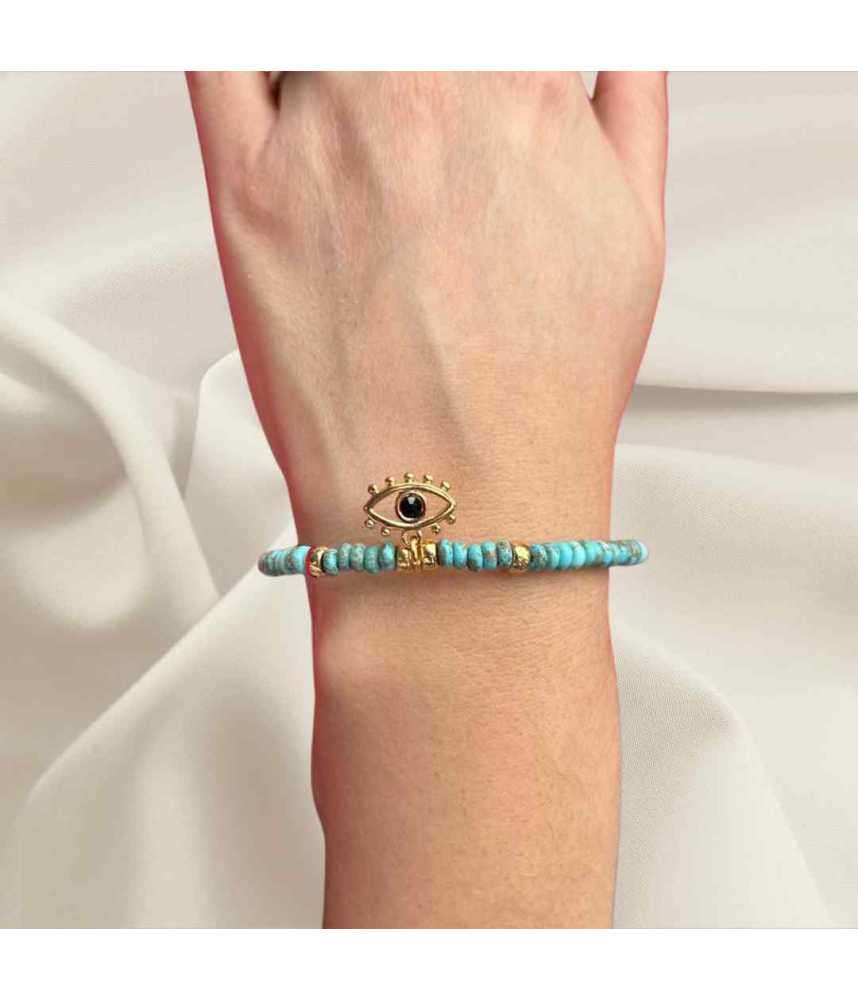 Pulsera Azul Aqua Ojo Turco