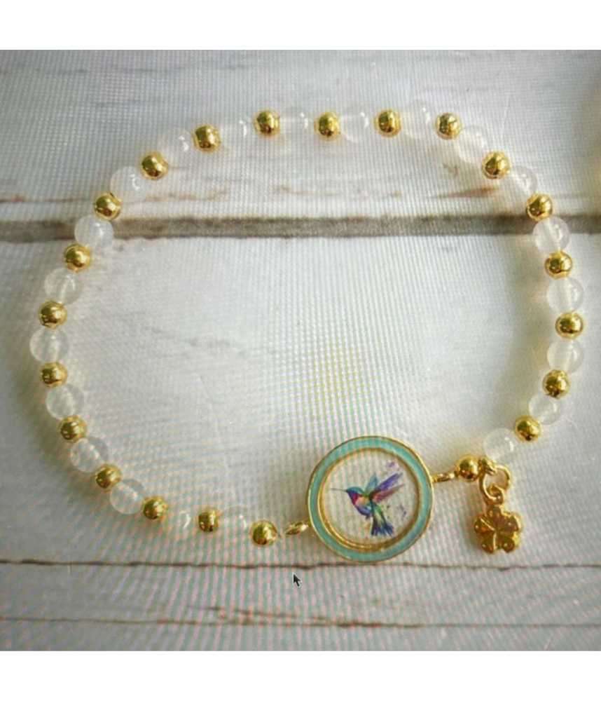 Pulsera Blanca de Colibrí