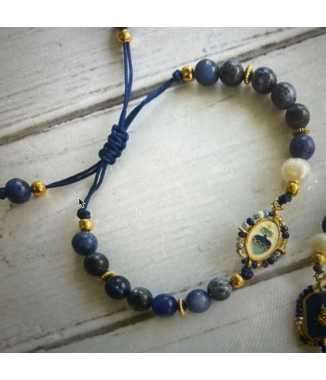 Pulsera Azul Sagrado Corazón de Jesús