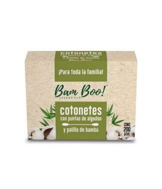 Cotonetes De Algodón Con Mango de Bambú