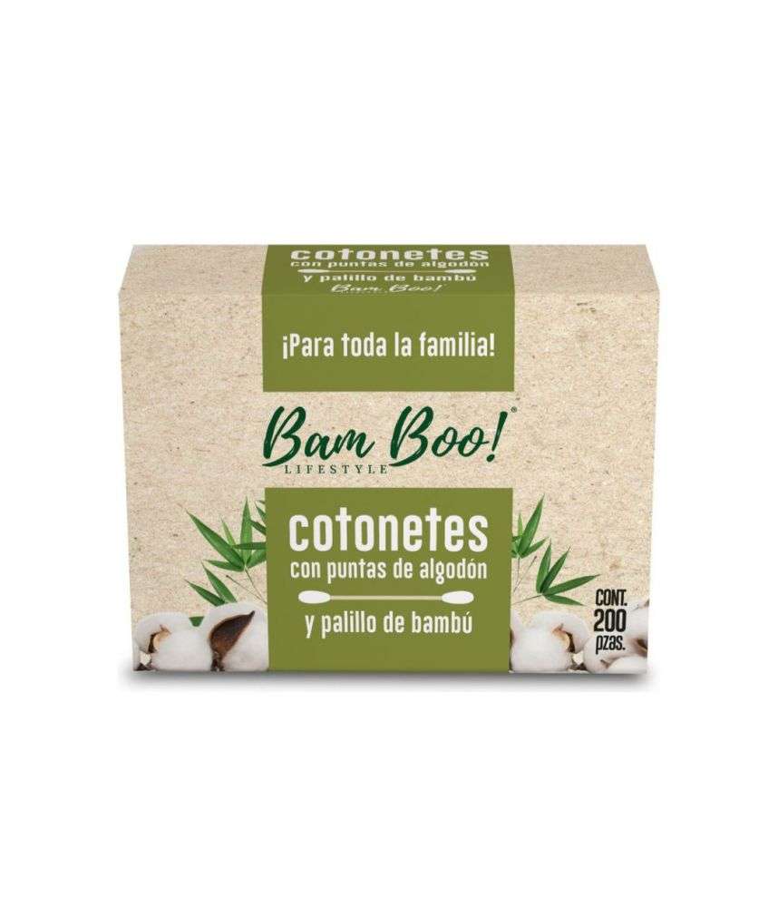 Cotonetes De Algodón Con Mango de Bambú