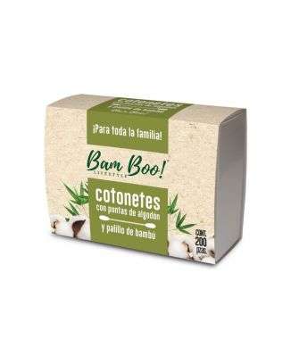 Cotonetes De Algodón Con Mango de Bambú