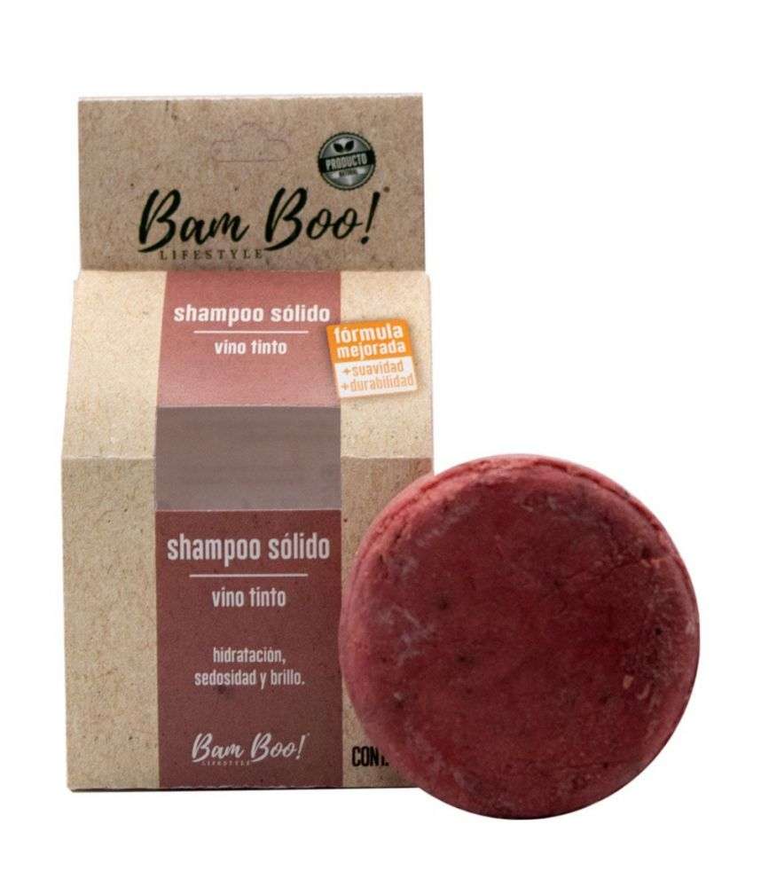 Shampoo Sólido de Vino Tinto