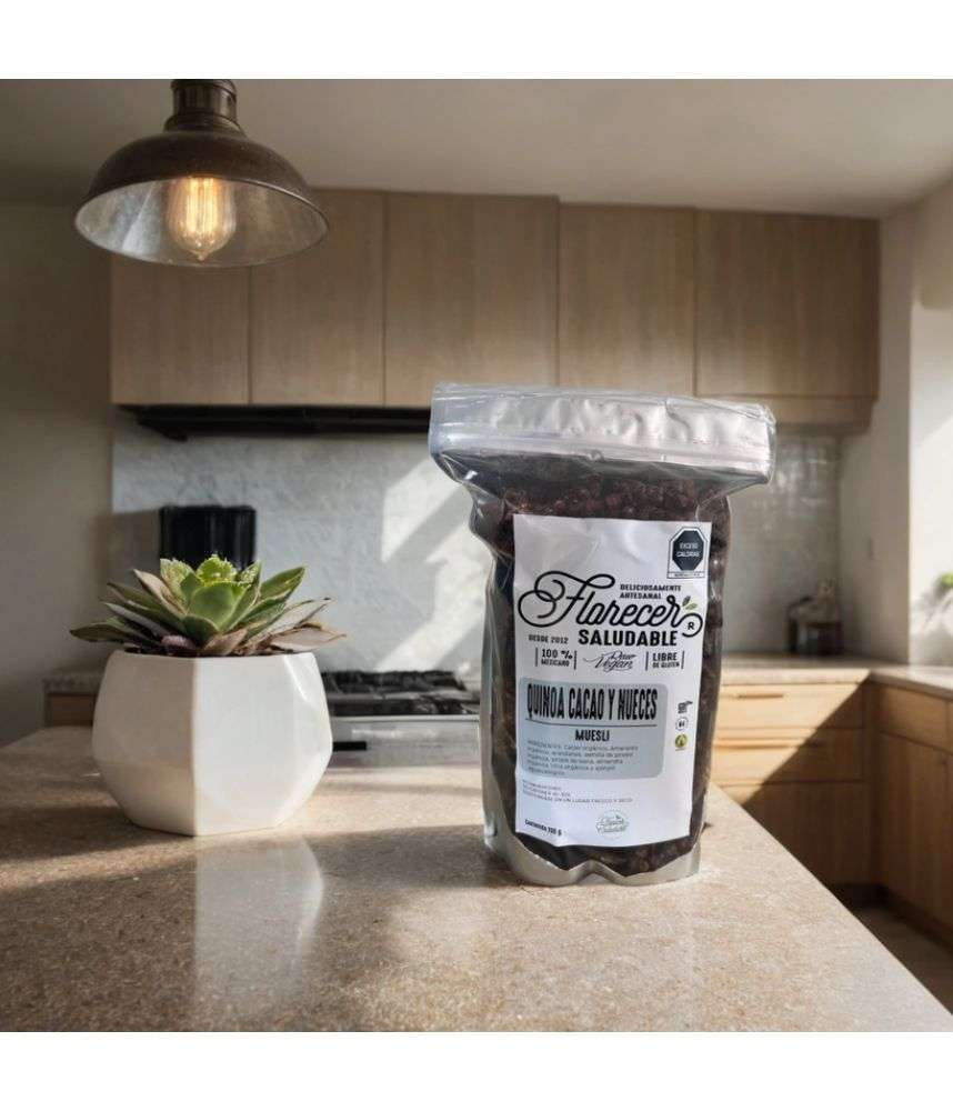 Muesli de Quinoa, Cacao y Nueces – Superfoods Orgánicos y Crunchy