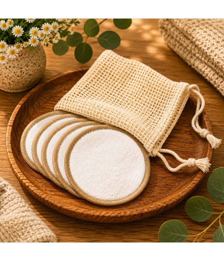Pads Desmaquillantes Reutilizables con Bolsita de Lavado