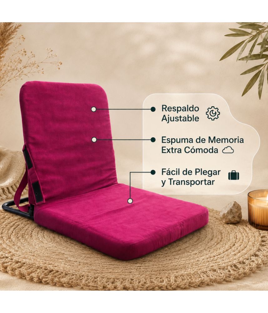 Vuelve a Ti – Asiento Plegable Rosa para Meditación ?‍♀️